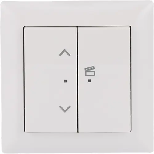 Busch-Jaeger 62731/UJ-914-WL jaloeziesokkel flex 1-voudig complete set met bedieningselement draadloos Balance SI wit glans