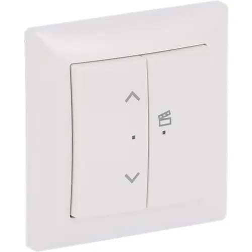 Busch-Jaeger 62731/UJ-914-WL jaloeziesokkel flex 1-voudig complete set met bedieningselement draadloos Balance SI wit glans