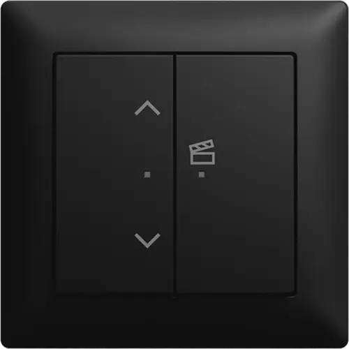 Busch-Jaeger 62731/UJ-915-WL jaloeziesokkel flex 1-voudig complete set met bedieningselement draadloos Balance SI zwart mat