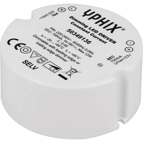 Yphix 50349136 LED Driver 700mA Max. 13W 10-18V dimbaar