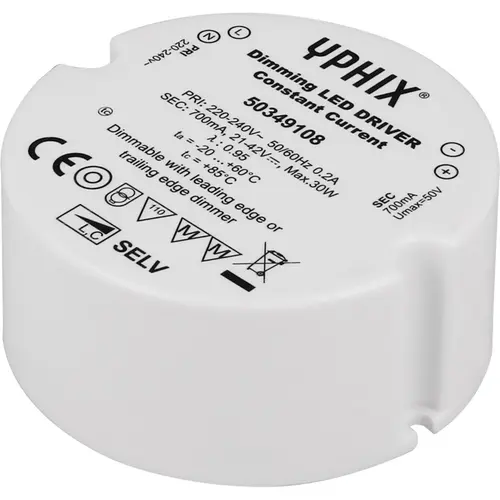 Yphix 50349108 LED Driver 700mA Max. 29W 21-42V dimbaar