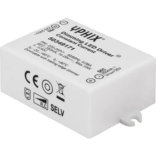 Yphix 50349171 LED Driver 350mA Max. 10W 14-29V dimbaar