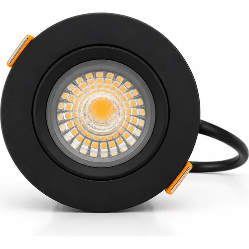 Yphix 50182001 LED inbouwspot Parma 6W 2700k dimbaar en kantelbaar zwart