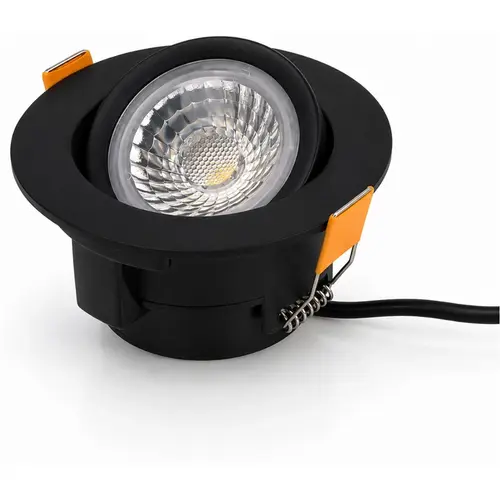 Yphix 50182001 LED inbouwspot Parma 6W 2700k dimbaar en kantelbaar zwart