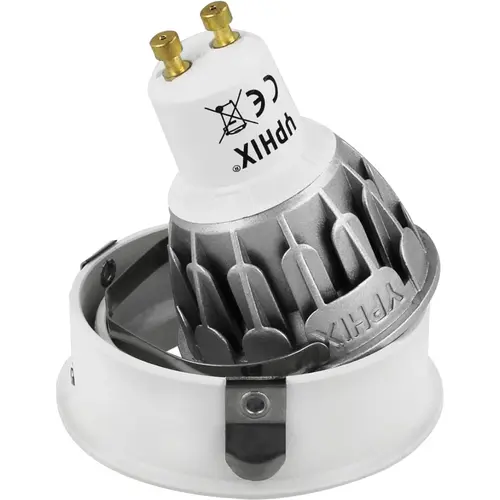 Yphix 50114221 Inbouwspot GU10 Venezia 35mm rond wit kantelbaar met klemveren exclusief lichtbron