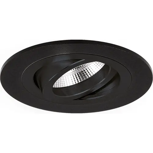 Yphix 50114262 Inbouwspot GU10 Venezia 35mm rond zwart kantelbaar met klemveren exclusief lichtbron