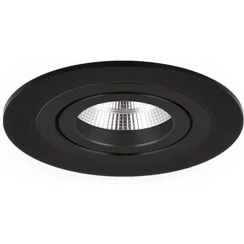 Yphix 50114262 Inbouwspot GU10 Venezia 35mm rond zwart kantelbaar met klemveren exclusief lichtbron