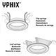 Yphix 50114262 Inbouwspot GU10 Venezia 35mm rond zwart kantelbaar met klemveren exclusief lichtbron