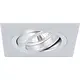 Yphix 50114301 Inbouwspot GU10 Torino vierkant aluminium kantelbaar met klemveren exclusief lichtbron