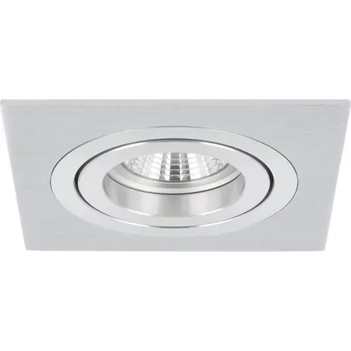 Yphix 50114301 Inbouwspot GU10 Torino vierkant aluminium kantelbaar met klemveren exclusief lichtbron