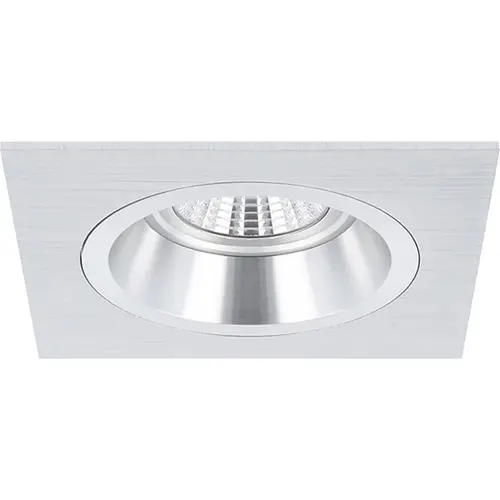 Yphix 50114302 Inbouwspot GU10 Torino vierkant aluminium kantelbaar met klemveren exclusief lichtbron
