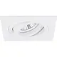 Yphix 50114321 Inbouwspot GU10 Torino vierkant wit kantelbaar met klemveren exclusief lichtbron