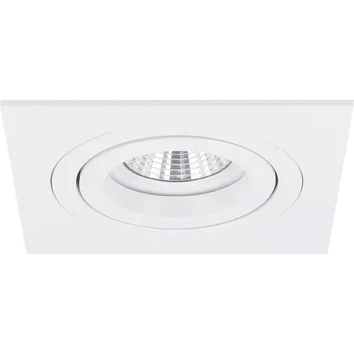 Yphix 50114321 Inbouwspot GU10 Torino vierkant wit kantelbaar met klemveren exclusief lichtbron