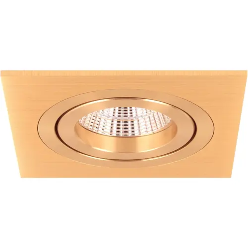 Yphix 50114341 Inbouwspot GU10 Torino vierkant goud kantelbaar met klemveren exclusief lichtbron