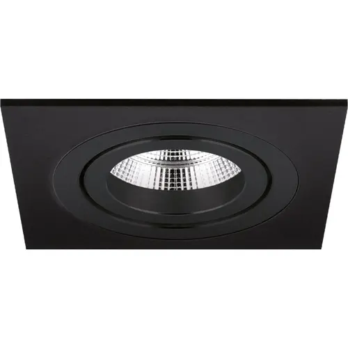 Yphix 50114363 Inbouwspot GU10 Torino vierkant zwart kantelbaar met klemveren exclusief lichtbron