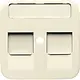 Busch-Jaeger 1800-212 centraalplaat modular jack 2-voudig Standaard SI