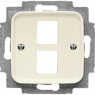 Busch-Jaeger 2561-02-212 centraalplaat + draagring 2x modular jack Standaard SI