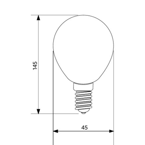 Opple 500010001700 LED-lamp E14 bol filament 4,5W 470lm 2700K helder dimbaar
