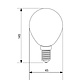 Opple 500010001700 LED-lamp E14 bol filament 4,5W 470lm 2700K helder dimbaar