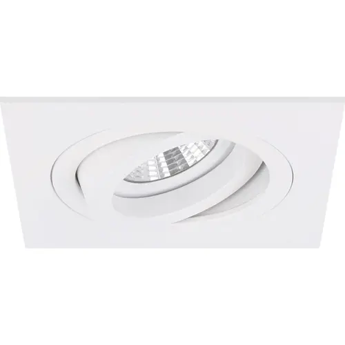 Yphix 50114371 Inbouwspot GU10 Torino vierkant wit kantelbaar met betonveer exclusief lichtbron