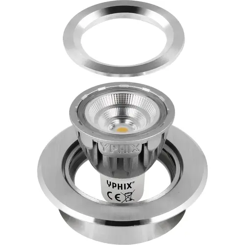 Yphix 50114401 Inbouwspot gu10 Verona rond aluminium kantelbaar met klemveren exclusief lichtbron