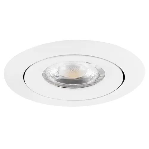 Yphix 50114424 LED inbouwspot GU10 Verona rond kantelbaar wit met klemveer exclusief lichtbron