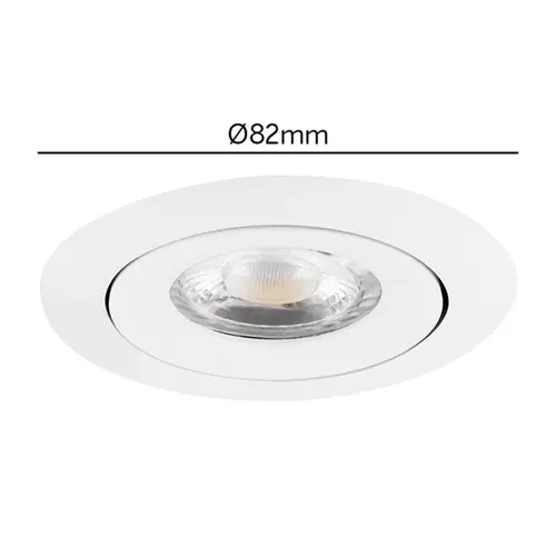 Yphix 50114424 LED inbouwspot GU10 Verona rond kantelbaar wit met klemveer exclusief lichtbron