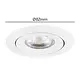 Yphix 50114424 LED inbouwspot GU10 Verona rond kantelbaar wit met klemveer exclusief lichtbron