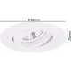 Yphix 50114422 Inbouwspot GU10 Modena rond wit kantelbaar met klemveren exclusief lichtbron