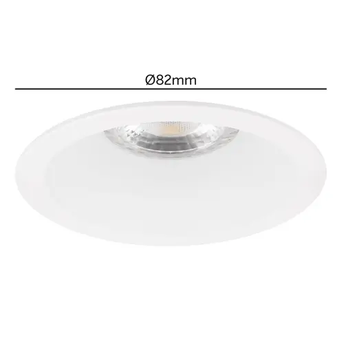 Yphix 50114425 Inbouwspot GU10 Bolzano rond wit verdiept met klemveren exclusief lichtbron