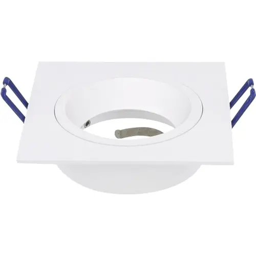 Yphix 50114429 Inbouwspot GU10 Milano vierkant wit verdiept met klemveren exclusief lichtbron