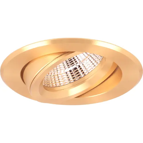Yphix 50114441 Inbouwspot GU10 Verona rond goud kantelbaar met klemveren exclusief lichtbron
