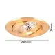 Yphix 50114441 Inbouwspot GU10 Verona rond goud kantelbaar met klemveren exclusief lichtbron