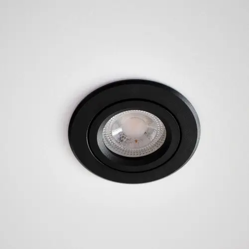 Yphix 50114464 Inbouwspot GU10 Verona rond zwart kantelbaar met klemveren exclusief lichtbron