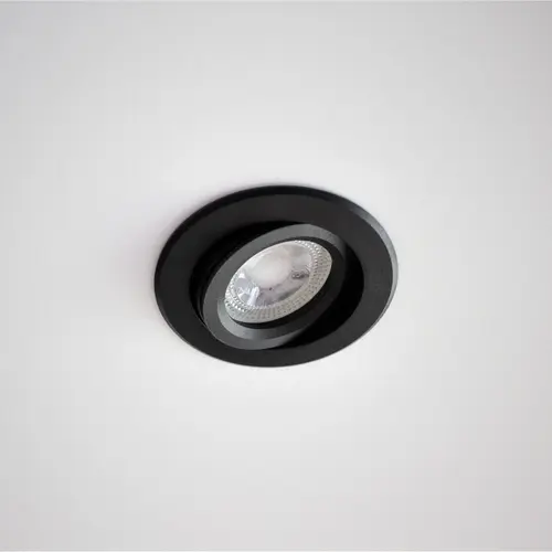 Yphix 50114472 Inbouwspot GU10 Verona rond zwart kantelbaar met betonveer exclusief lichtbron