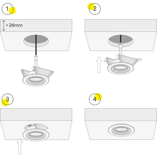 Yphix 50114472 Inbouwspot GU10 Verona rond zwart kantelbaar met betonveer exclusief lichtbron