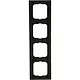 Busch-Jaeger 1724-885K afdekraam 4-voudig Future Linear zwart mat