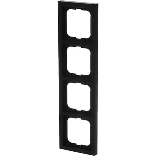 Busch-Jaeger 1724-885K afdekraam 4-voudig Future Linear zwart mat