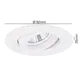 Yphix 50114474 Inbouwspot GU10 Modena rond wit kantelbaar met betonveren exclusief lichtbron