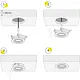 Yphix 50114474 Inbouwspot GU10 Modena rond wit kantelbaar met betonveren exclusief lichtbron