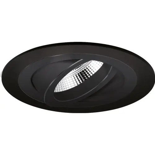 Yphix 50114475 Inbouwspot GU10 Modena rond zwart kantelbaar met betonveer exclusief lichtbron