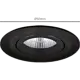 Yphix 50114475 Inbouwspot GU10 Modena rond zwart kantelbaar met betonveer exclusief lichtbron