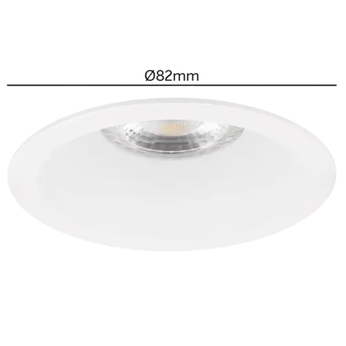 Yphix 50114476 Inbouwspot GU10 Bolzano rond wit extra verdiept met bladveren exclusief lichtbron