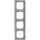 Busch-Jaeger 1724-183K afdekraam 4-voudig Future Linear aluzilver