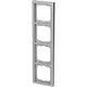Busch-Jaeger 1724-183K afdekraam 4-voudig Future Linear aluzilver