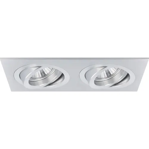 Yphix 50117202 Inbouwspot GU10 Torino dubbel aluminium kantelbaar met klemveren exclusief lichtbron
