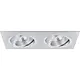 Yphix 50117202 Inbouwspot GU10 Torino dubbel aluminium kantelbaar met klemveren exclusief lichtbron