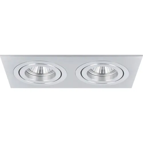 Yphix 50117202 Inbouwspot GU10 Torino dubbel aluminium kantelbaar met klemveren exclusief lichtbron