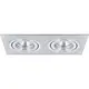 Yphix 50117202 Inbouwspot GU10 Torino dubbel aluminium kantelbaar met klemveren exclusief lichtbron
