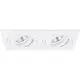 Yphix 50117222 Inbouwspot GU10 Torino dubbel wit kantelbaar met klemveren exclusief lichtbron